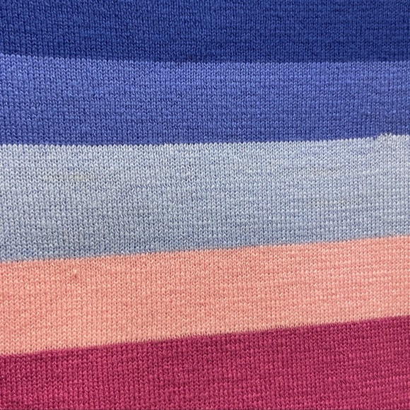 Talbots | Striped Knit Crewneck Sweater Navy/Multi-Colored L - Picture 4 of 8